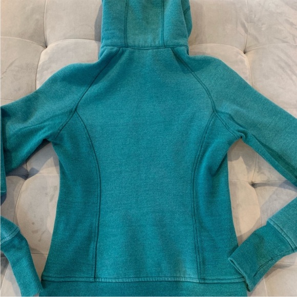 RARE Lululemon Heathered Green Teal / Navy Blue Inkwell Scuba II 4 - Picture 5 of 10
